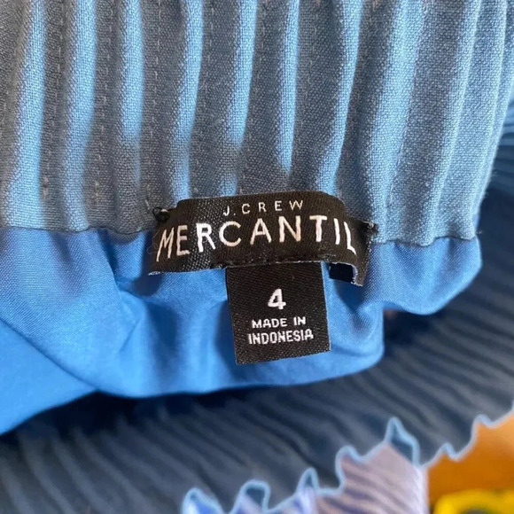 J. Crew Mercantile Blue Paper Bag Waist Mini Skirt - Picture 6 of 8